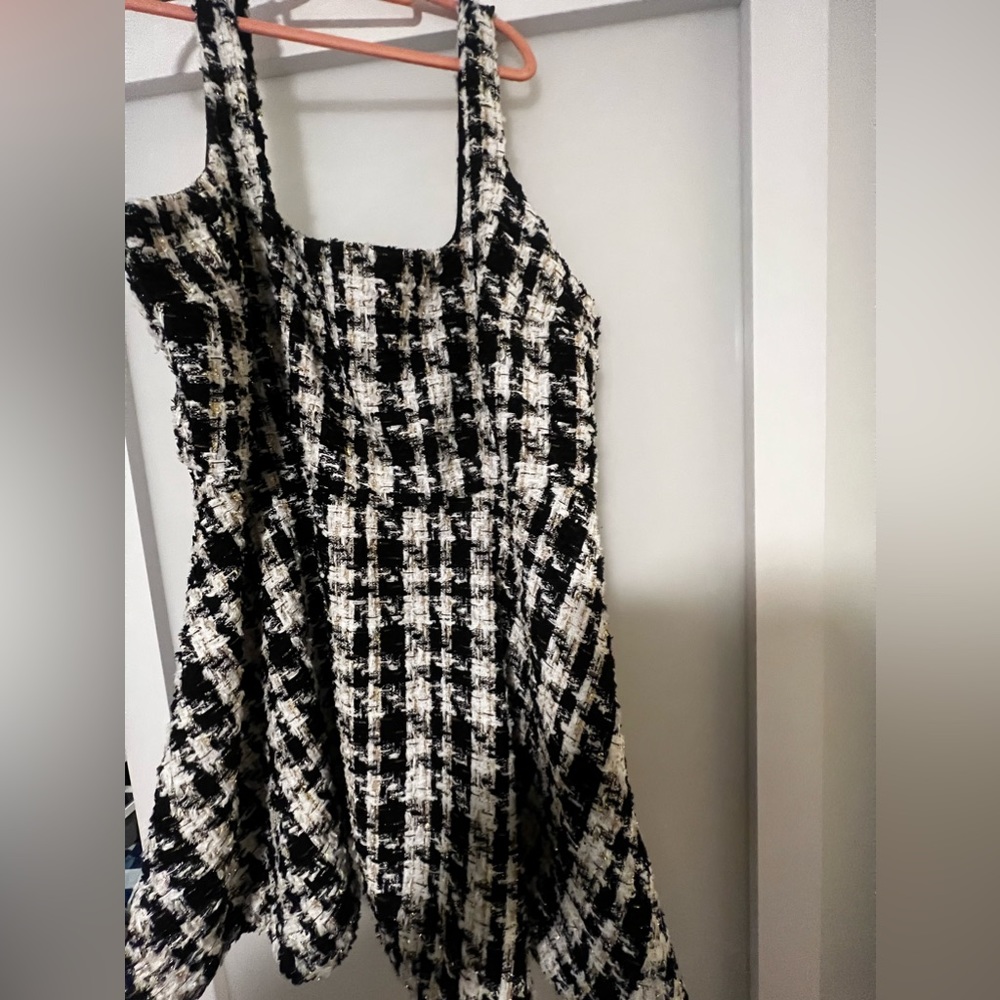 Classic Check Mini Dress in Black & White